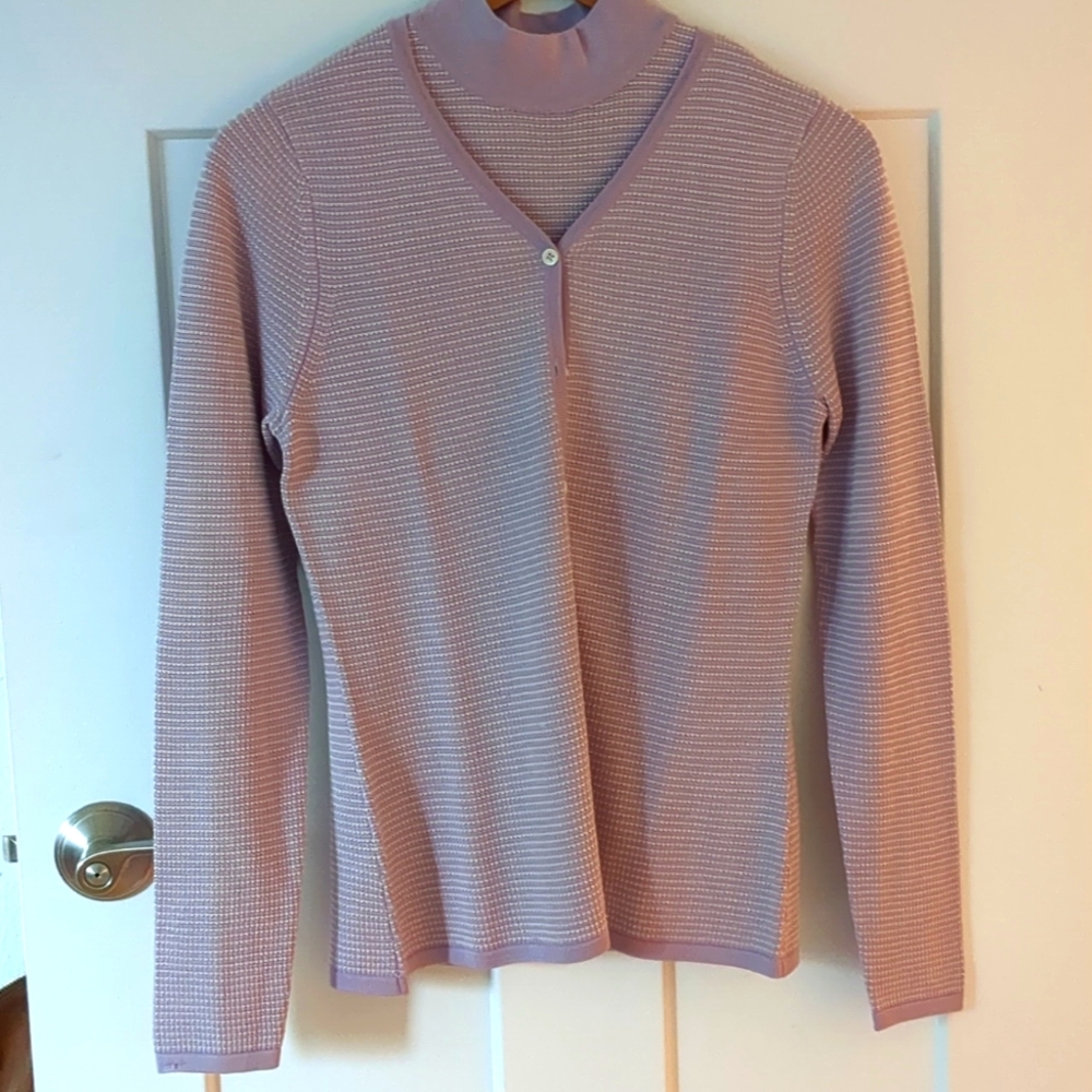 Silk knit Ashworth gold cardigan set